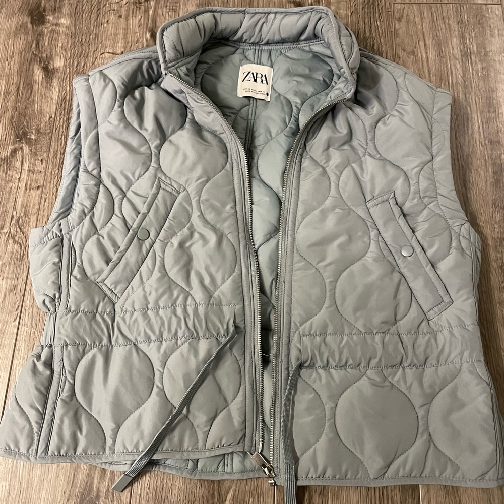 Zara vest xs light grey